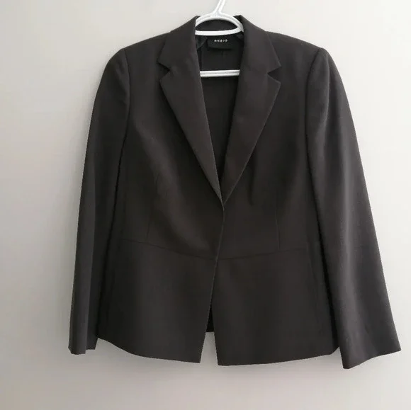 Akris Wool Summer Blazer Single Breasted with Hidden Snap Closure Size 10 - Picture 3 of 17